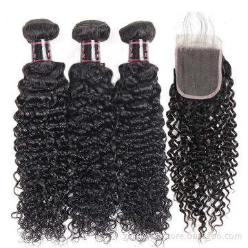 Free sample 70% off unprocessed virgin hair straight hair bundles with closure,qingdao wholesale brazilian mink hair bundles
